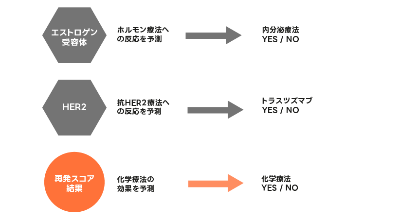 治療方針決定に役立つ情報を提供する効果予測因子