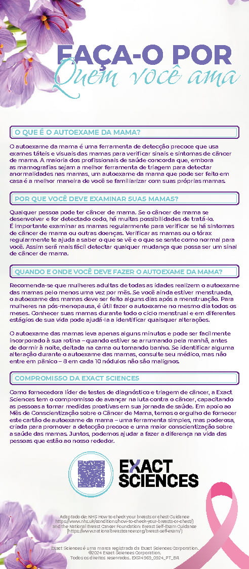 Seu cartão de autoexame da mama página 2.